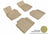 MAXpider Rubber Floor Mats for 2011 2010 2009 2008 Lexus LS600h [Covers Front & Rear Row, Tan] L1LX04201502