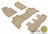 MAXpider Rubber Floor Mats for 2013 2012 2011 2010 Lexus GX460 [Covers Front & Both Rear Rows, Tan] L1LX04301502
