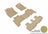 MAXpider Rubber Floor Mats for 2021 2020 2019 2018 2017 2016 2015 2014 Lexus GX460 [Covers Front & Both Rear Rows, Tan] L1LX05701502