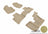 MAXpider Rubber Floor Mats for Mercedes-Benz [Covers Front & Both Rear Rows, Tan] L1MB01301502