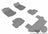 MAXpider Rubber Floor Mats for R350/R500 [Covers Front & Both Rear Rows, Gray] L1MB04901501