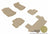 MAXpider Rubber Floor Mats for R350/R500 [Covers Front & Both Rear Rows, Tan] L1MB04901502