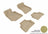 MAXpider Rubber Floor Mats for E350/E400 [Covers Front & Rear Row, Tan] L1MB05701502