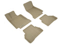MAXpider Rubber Floor Mats for Mercedes-Benz [Covers Front & Rear Row, Tan] L1MB10201502