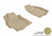 MAXpider Rubber Floor Mats for 2013 2012 2011 2010 2009 Mazda 6 [Covers Front Row, Tan] L1MZ04511502