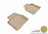 MAXpider Rubber Floor Mats for 2013 2012 2011 2010 2009 Mazda 6 [Covers Rear (2nd) Row, Tan] L1MZ04521502