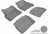 MAXpider Rubber Floor Mats for 2012 2011 Nissan LEAF [Covers Front & Rear Row, Gray] L1NS04901501