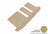 MAXpider Rubber Floor Mats for INFINITI/Nissan [Covers Rear (3rd) Row, Tan] L1NS05831502