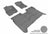 MAXpider Rubber Floor Mats for 2015 2014 2013 2012 2011 2010 2009 Nissan Titan [Covers Front & Rear Row, Gray] L1NS06301501