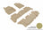 MAXpider Rubber Floor Mats for 2021 2020 2019 2018 2017 Nissan Armada [Covers Front & Both Rear Rows, Tan] L1NS10001502