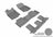 MAXpider Rubber Floor Mats for 2020 2019 2018 2017 2016 2015 2014 Nissan Rogue [Covers Front & Rear Row, Gray] L1NS10101501