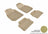 MAXpider Rubber Floor Mats for 2011 2010 2009 2008 2007 2006 2005 2004 2003 Saab 9-3 [Covers Front & Rear Row, Tan] L1SA00001502