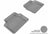 MAXpider Rubber Floor Mats for 2011 2010 2009 2008 2007 2006 2005 2004 2003 Saab 9-3 [Covers Rear (2nd) Row, Gray] L1SA00021501