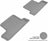 MAXpider Rubber Floor Mats for Scion/Subaru/Toyota [Covers Rear (2nd) Row, Gray] L1SC00221501