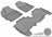 MAXpider Rubber Floor Mats for 2011 2010 2009 2008 2007 Toyota Yaris [Covers Front & Rear Row, Gray] L1TY02401501