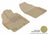 MAXpider Rubber Floor Mats for 2011 2010 Toyota Prius [Covers Front Row, Tan] L1TY04011502