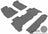 MAXpider Rubber Floor Mats for 2012 2011 2010 Toyota 4Runner [Covers Front & Both Rear Rows, Gray] L1TY04401501