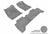 MAXpider Rubber Floor Mats for 2011 2010 2009 2008 2007 2006 2005 Toyota Tacoma [Covers Front & Rear Row, Gray] L1TY05701501