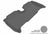 MAXpider Rubber Floor Mats for 2011 2010 2009 2008 2007 Toyota Yaris [Covers Rear (2nd) Row, Gray] L1TY07221501