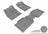 MAXpider Rubber Floor Mats for 2011 2010 2009 2008 2007 2006 2005 Toyota Tacoma [Covers Front & Rear Row, Gray] L1TY07501501