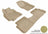 MAXpider Rubber Floor Mats for 2013 2012 2011 2010 2009 Toyota Matrix [Covers Front & Rear Row, Tan] L1TY08501502