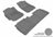MAXpider Rubber Floor Mats for 2014 2013 2012 Toyota Camry [Covers Front & Rear Row, Gray] L1TY08601501