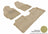 MAXpider Rubber Floor Mats for Prius/Prius Plug-In [Covers Front & Rear Row, Tan] L1TY09201502