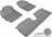 MAXpider Rubber Floor Mats for 2014 2013 2012 Toyota Yaris [Covers Front & Rear Row, Gray] L1TY10801501