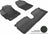MAXpider Rubber Floor Mats for 2014 2013 2012 Toyota Yaris [Covers Front & Rear Row, Black] L1TY10801509
