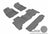 MAXpider Rubber Floor Mats for 2021 2020 2019 2018 2017 2016 2015 2014 2013 Toyota 4Runner [Covers Front & Rear Row, Gray] L1TY12801501
