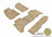 MAXpider Rubber Floor Mats for 2021 2020 2019 2018 2017 2016 2015 2014 2013 Toyota 4Runner [Covers Front & Rear Row, Tan] L1TY12801502