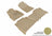 MAXpider Rubber Floor Mats for 2011 2010 2009 2008 2007 Toyota Tundra [Covers Front & Rear Row, Tan] L1TY14701502