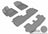 MAXpider Rubber Floor Mats for 2013 2012 2011 2010 2009 2008 Toyota Highlander [Covers Front & Both Rear Rows, Gray] L1TY15001501