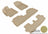 MAXpider Rubber Floor Mats for 2013 2012 2011 2010 2009 2008 Toyota Highlander [Covers Front & Both Rear Rows, Tan] L1TY15001502