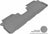MAXpider Rubber Floor Mats for 2013 2012 2011 2010 2009 2008 Toyota Highlander [Covers Rear (2nd) Row, Gray] L1TY15021501
