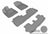 MAXpider Rubber Floor Mats for 2013 2012 2011 2010 2009 2008 Toyota Highlander [Covers Front & Both Rear Rows, Gray] L1TY15701501