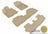 MAXpider Rubber Floor Mats for 2013 2012 2011 2010 2009 2008 Toyota Highlander [Covers Front & Both Rear Rows, Tan] L1TY15701502
