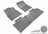 MAXpider Rubber Floor Mats for 2017 2016 Toyota Tacoma [Covers Front & Rear Row, Gray] L1TY23101501