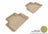 MAXpider Rubber Floor Mats for 2011 2010 2009 2008 2007 2006 2005 2004 Volvo S40 [Covers Rear (2nd) Row, Tan] L1VV00321502