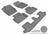 MAXpider Rubber Floor Mats for 2014 2013 2012 2011 2010 2009 2008 2007 2006 2005 2004 2003 Volvo XC90 [Covers Front & Both Rear Rows, Gray] L1VV00401501