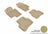 MAXpider Rubber Floor Mats for 2010 2009 2008 2007 2006 Volkswagen Passat [Covers Front & Rear Row, Tan] L1VW01501502