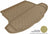 MAXpider Rubber Floor Mats for 2011 2010 2009 2008 2007 Honda CR-V [Covers Cargo (Trunk), Tan] M1HD0461302
