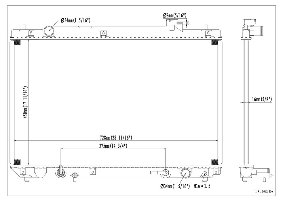 Reach Cooling 41-2453 Radiator