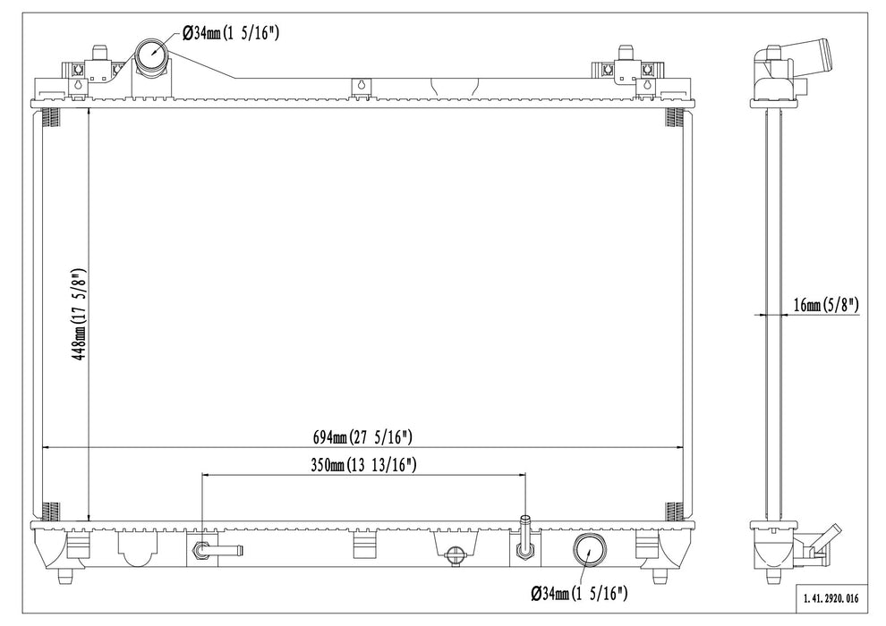 Reach Cooling 41-2920 Radiator