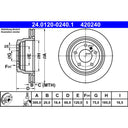 ATE 420240 Disc Brake Rotor - Rear