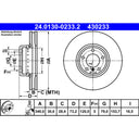 ATE 430233 Disc Brake Rotor - Front