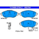 ATE 602764 Disc Brake Pad Set - Front or Rear