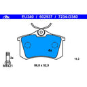ATE 602937 Disc Brake Pad Set - Rear