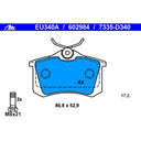 ATE 602984 Disc Brake Pad Set - Rear