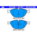 ATE 607267 Disc Brake Pad Set - Front